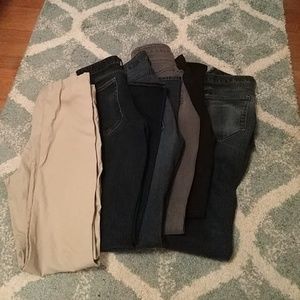 Bundle: 6 slim mens pants